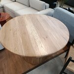 Light brown round dining table (nelly) d=115