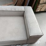 Smėlio spalvos aksominė modulinė sofa (Lennon) 238 cm