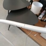 Balta dizaina grīdas lampa (Alina)