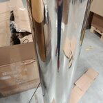 Sudraba krāsas stāvlampa Walter (ww) ar kosmētiskiem defektiem.