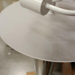 Sudraba krāsas stāvlampa Walter (ww) ar kosmētiskiem defektiem.