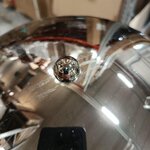 Sudraba krāsas stāvlampa Walter (ww) ar kosmētiskiem defektiem.