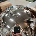 Sudraba krāsas stāvlampa Walter (ww) ar kosmētiskiem defektiem.