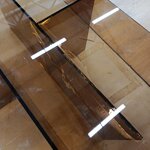 Design glass coffee table (anouk) with a cosmetic flaw