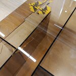 Design glass coffee table (anouk) with a cosmetic flaw