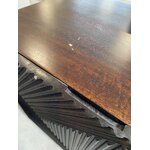 Tummanruskea mangopuinen design lipasto (louis) 177cm, jossa virheitä
