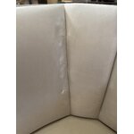 Beige velvet armchair (louise) with cosmetic defects