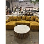 Orange U-Shaped Sofa Bed with Shelf (Solero U) Comfort