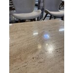 Ozolkoka un travertīna kafijas galdiņš (chandler) ar skaistuma trūkumu
