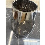 Silver flower vase (mirror) with cosmetic flaws