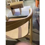 Light brown solid wood chair (angelina) with beauty defect