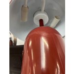 Red table lamp (walter) with cosmetic flaws.