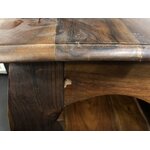 Dark brown acacia coffee table (bow)