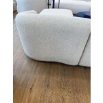 White bouclé corner sofa (sofia) 277x185 with a cosmetic flaw