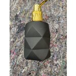 Black and gold soap dispenser with crackle (kleine wolke) beauty flaw