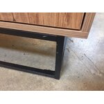 Brown TV stand elton with cosmetic defects.