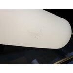 Gold and white design LED table lamp (tate) with cosmetic flaws.