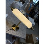 Gold and white design LED table lamp (tate) with cosmetic flaws.