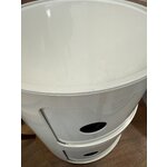 White design nightstand componibili (cartel) with beauty flaws