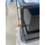 Черный комод со стеклянной столешницей (Лайл) с косметическим дефектом