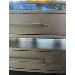 Черный комод со стеклянной столешницей (Лайл) с косметическим дефектом