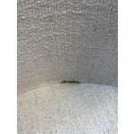 Baltos ir auksinės spalvos puokštės audinio kėdė (tess) sulūžusi