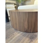 Round wooden coffee table (dan) with cosmetic flaws