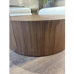 Round wooden coffee table (dan) with cosmetic flaws