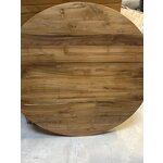 Brown Round Solid Wood Dining Table (Hugo) D=120