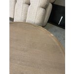 Brūns apaļš masīvkoka kafijas galdiņš (benno) (vesels, vesels)