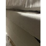 Gaiši bēša kontinentālā gulta (Livia) 160x200