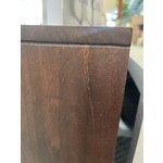 Dark brown solid wood cabinet (luca) with cosmetic defect