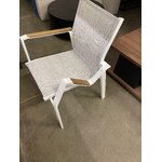 Grey-white garden chair elias (bizzotto) with a beauty flaw