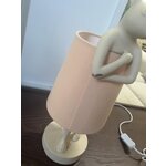 Table lamp rabbit (rough design) with cosmetic flaws.