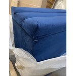 Blue velvet bench with storage exupery (besolux) with beauty flaw