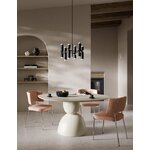 Light beige round dining table (saffron)