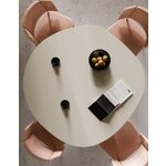 Light beige round dining table (saffron)