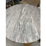 Dizaina pusdienu galds ar marmora virsmu (abby) d=120 ar skaistuma trūkumu