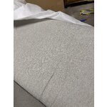 Gaiši pelēks stūra dīvāns (tribeca) 274x192 ar skaistuma defektu