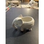 Valkoinen koristeellinen kukkaruukku (babs)