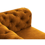 Sofa (franck) interieurs 86 yellow, velvet, silver metal