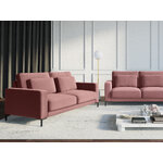 Sofa (wall) interieurs 86 pink, velvet, black metal