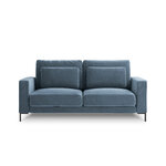 Sofa (wall) interieurs 86 blue, velvet, black metal