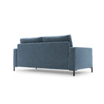 Sofa (wall) interieurs 86 blue, velvet, black metal