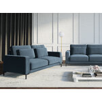 Sofa (wall) interieurs 86 blue, velvet, black metal