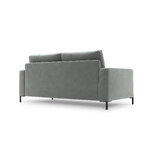 Sofa (wall) interieurs 86 light grey, velvet, black metal