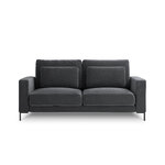 Sofa (wall) interieurs 86 dark gray, velvet, black metal