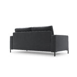 Sofa (wall) interieurs 86 dark gray, velvet, black metal