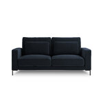 Sofa (wall) interieurs 86 dark blue, velvet, black metal