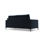 Sofa (wall) interieurs 86 dark blue, velvet, black metal